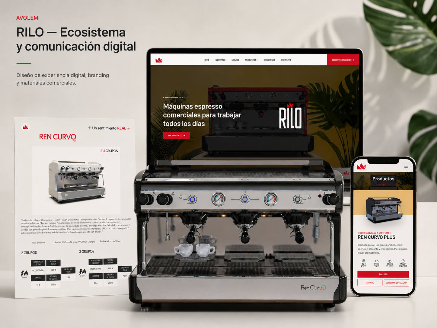 Composición visual del ecosistema y la comunicación digital desarrollados para RILO